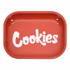 Metal Tray 7×5 Cookies Red