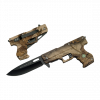 Knife Gun Brown Camo SE-849CAM02a