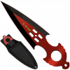 9548 Throw Knife 6.5 Zombie War Red