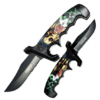 13800 Knife DX SA Girl Rose Skull