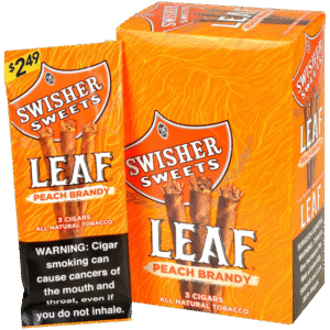 SWISHER LEAF $2.49 PEACH BRANDY