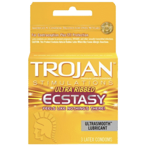 TROJAN 6CT ECSTASY ULTRA RIBBED