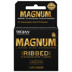 TROJAN 6CT MAGNUM RIBBED