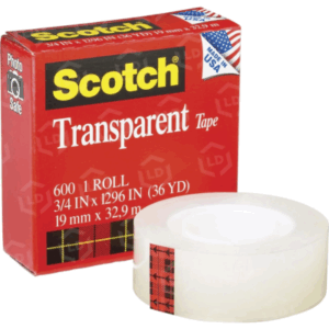 TAPE TRANSPARENT SCOTCH 1CT