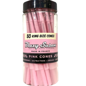 BLAZY SUSAN PINK CONES JAR 50CT KINGSIZE